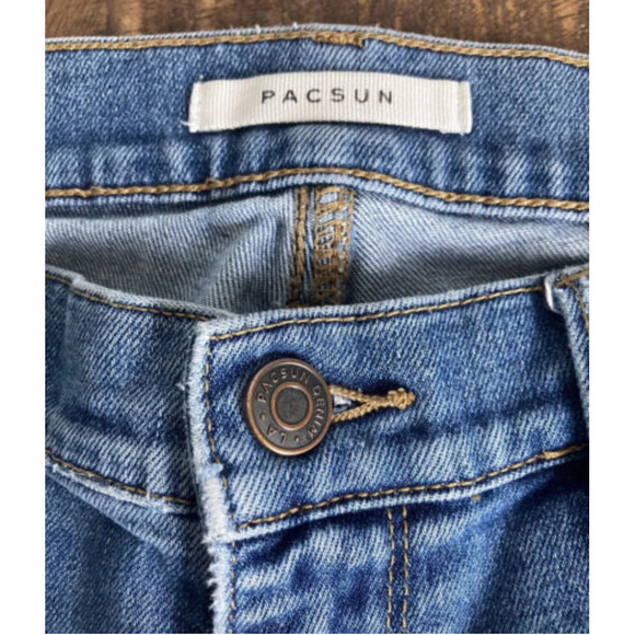 PacSun Denim Jean Bell Bottoms Juniors  90s flare retro style Size 25 - Picture 8 of 9